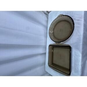 Set of Two Brown Glass PYREX Bakeware Dishes